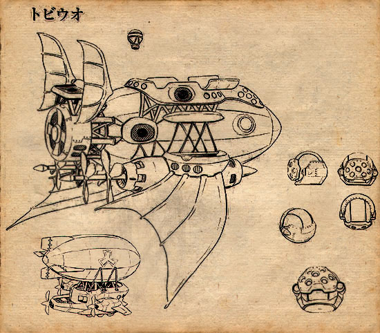 The famous stage 1 boss Airship  "Tobiuo" &  weapon supply ship