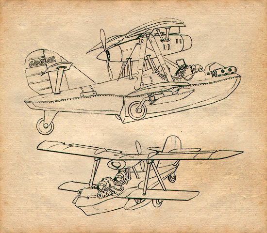 "The Gambler", one of the player's planes 